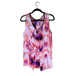 Worthington Sleeveless Blouse Flowy Lightweight Multicolor XL